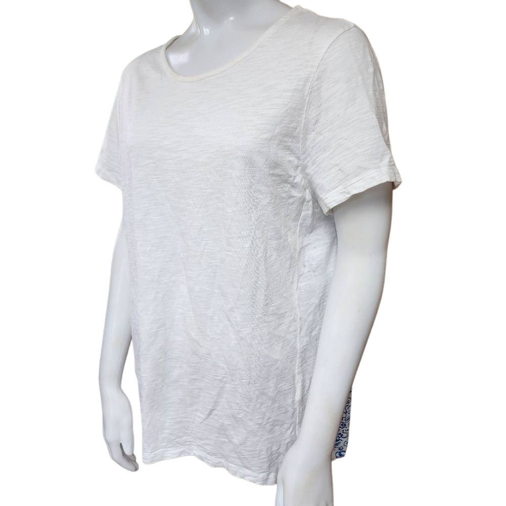 Chico's White & Blue Short Sleeve Tee Shirt (1)